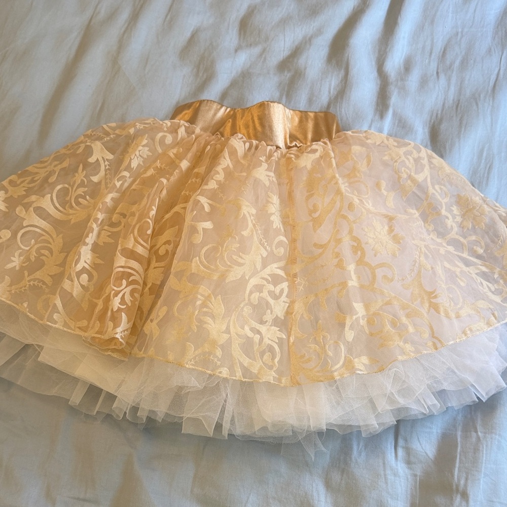 Weissman Cream and White Tulle Skirt SEE DESCRIPTION